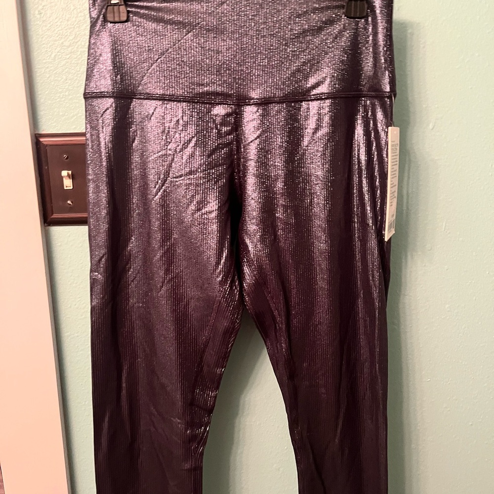 Lululemon Athletica Metallic Purple Leggings